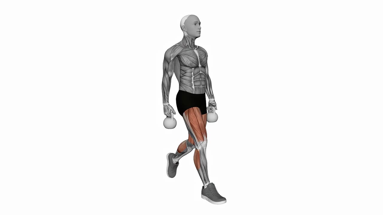 Split squat med kettlebell - startposition