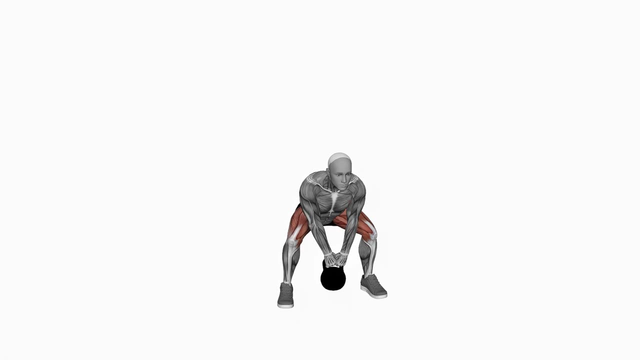 Sumoknäböj med kettlebell - startposition
