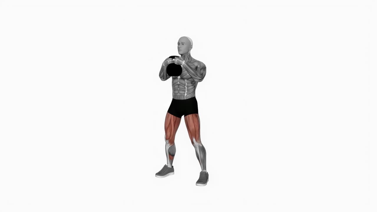 Sumoknäböj med kettlebell - startposition