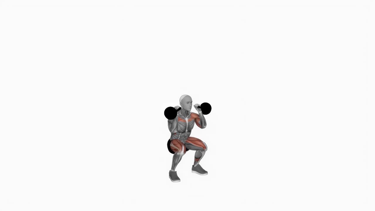Kettlebell thruster - startposition