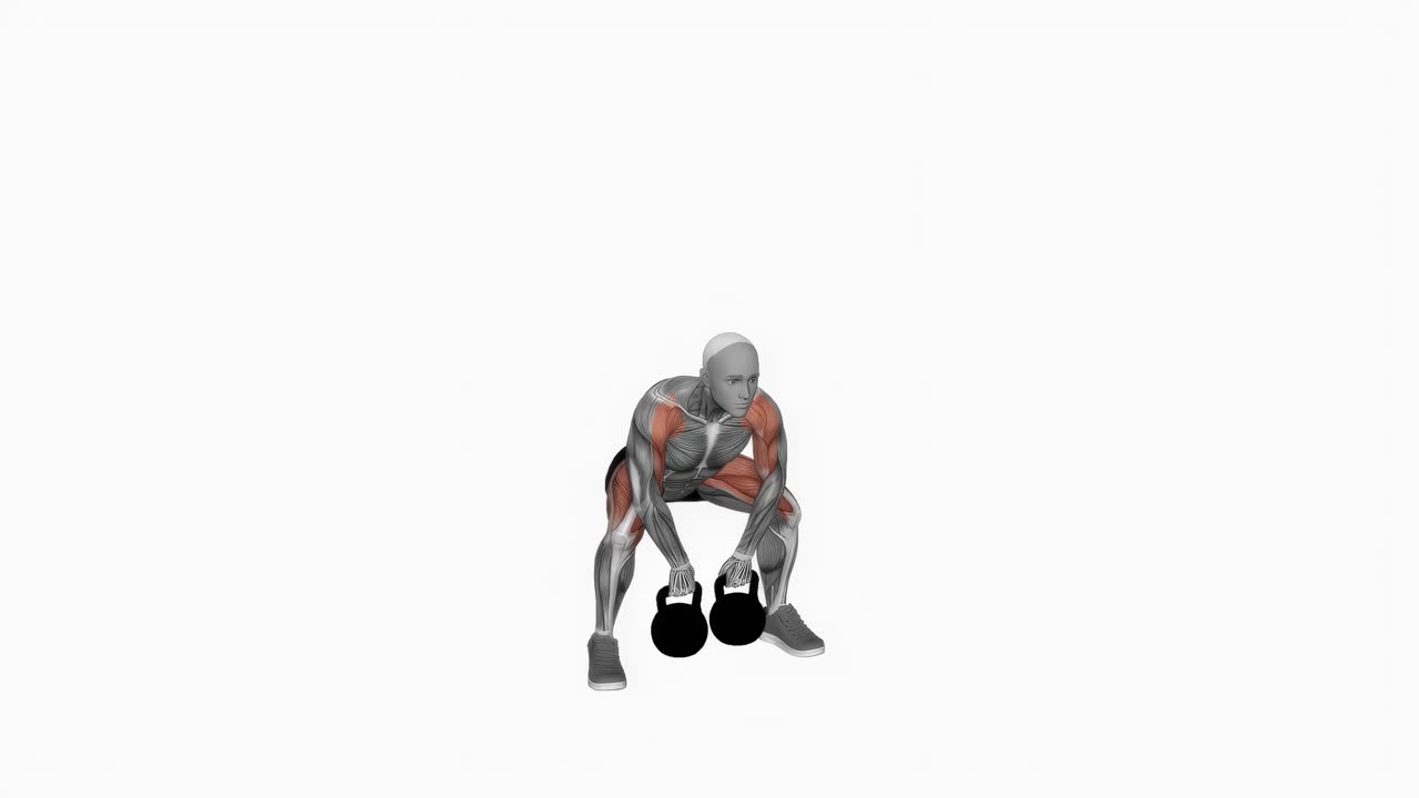 Sumomarklyft med högt drag – kettlebell - startposition