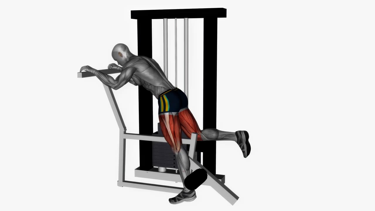 Enbens lårcurl i knästående - startposition