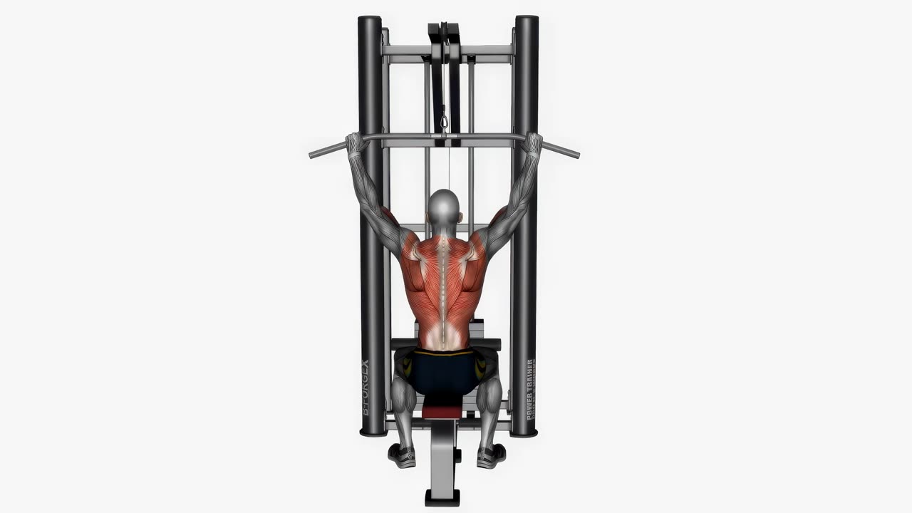Latsdrag med normalgrepp - startposition