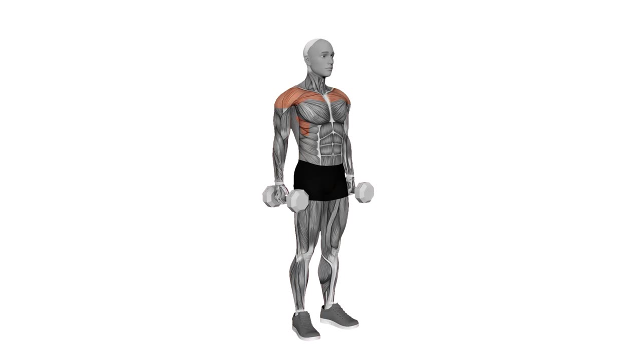Sidolyft med hantel - startposition