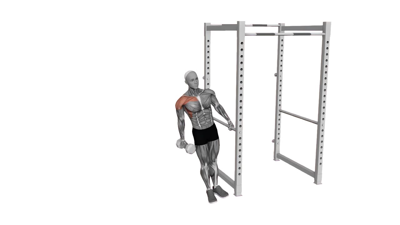 Lutande sidolyft med hantel - startposition