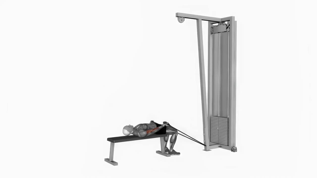 Liggande bicepscurl med motståndsband (lågt motstånd) - startposition