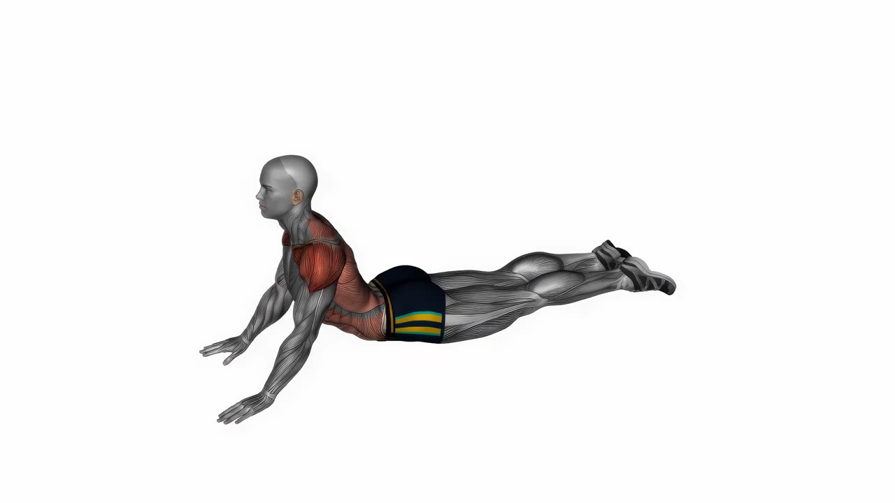 Liggande magstretch (på mage) - startposition