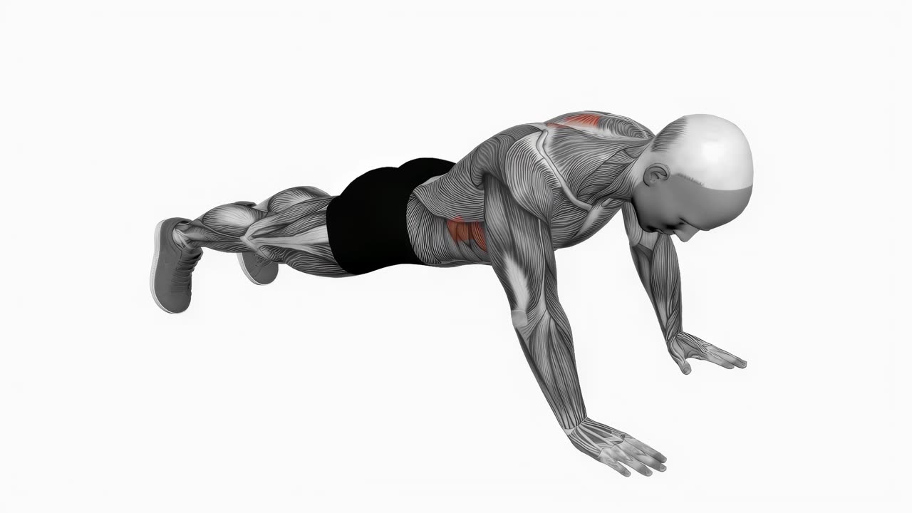 Skulderbladsarmhävning - startposition