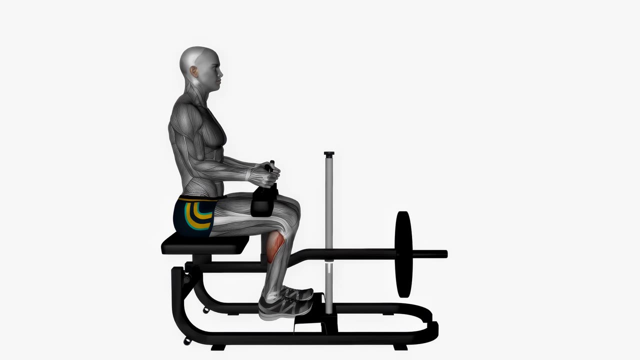 Sittande vadpress i maskin - startposition