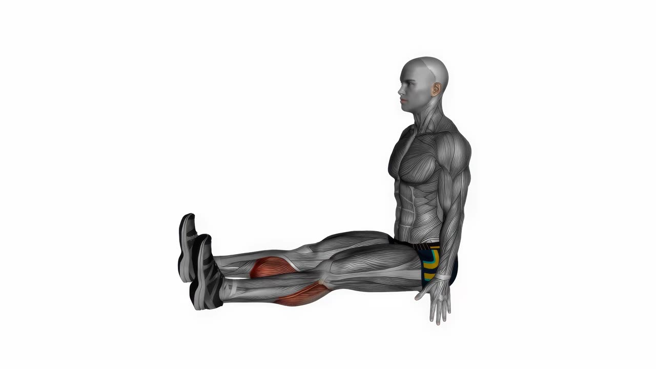 Sittande vadstretching - startposition