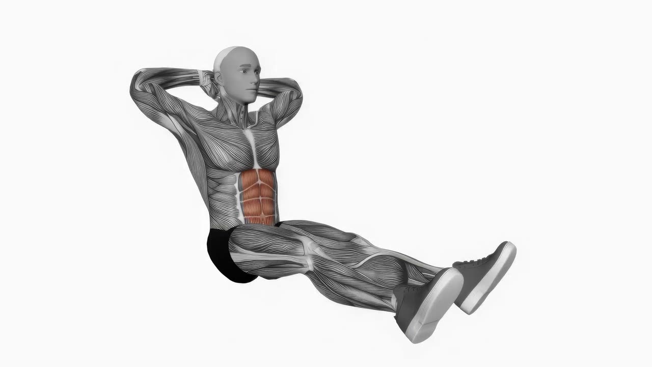 Sittande crunch på golvet - startposition