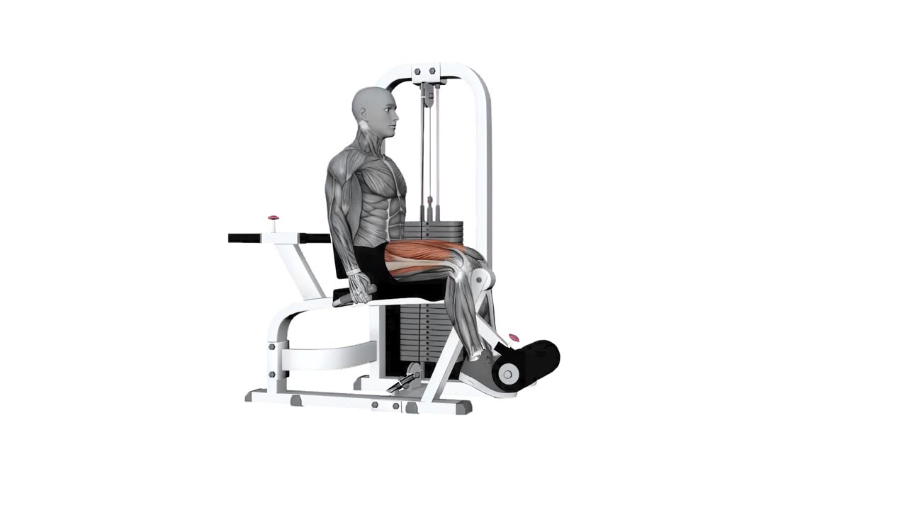 Sittande benspark, båda benen - startposition