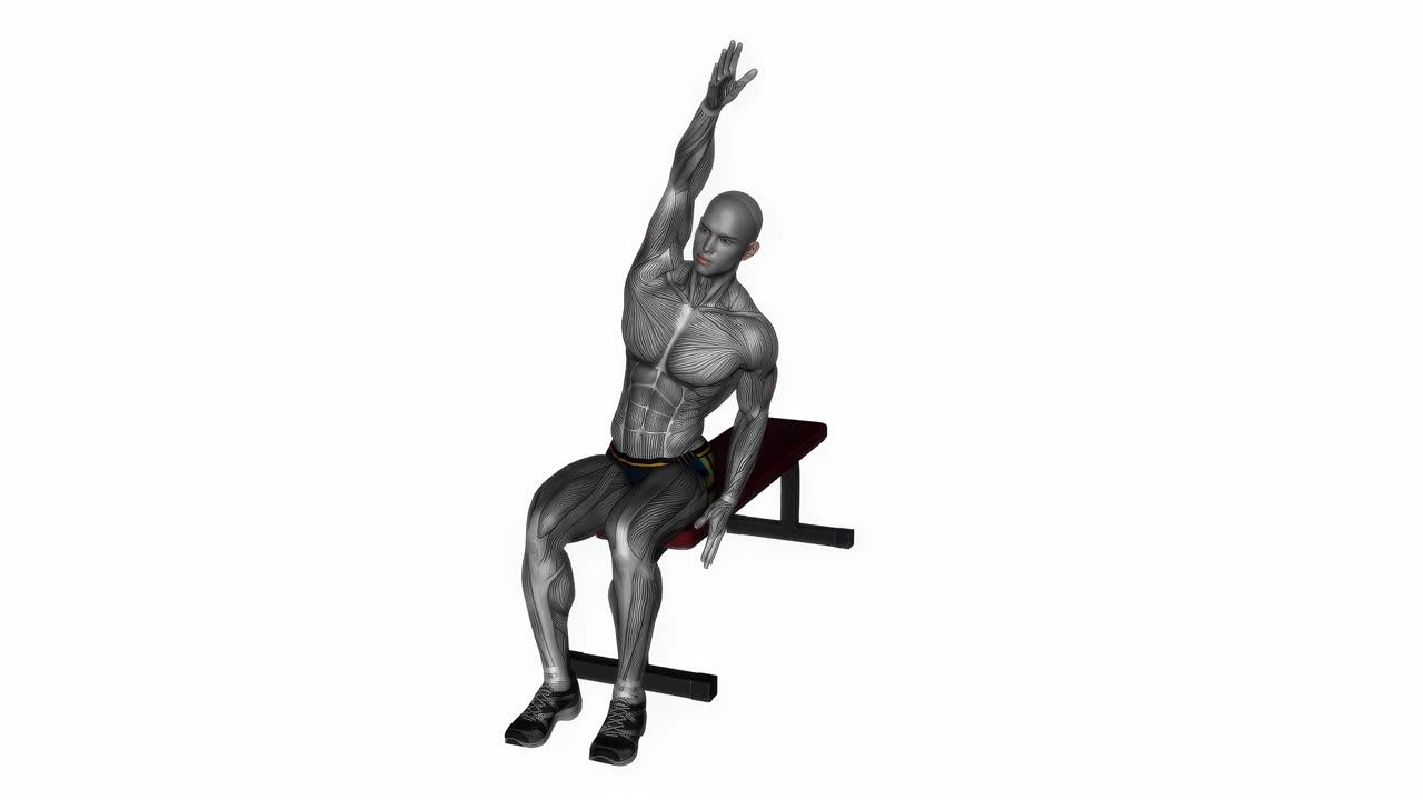 Sittande sidsträckning - slutposition