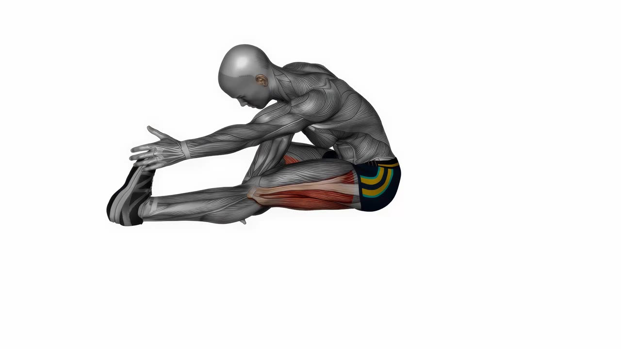 Sittande enbens hamstringsträck - startposition