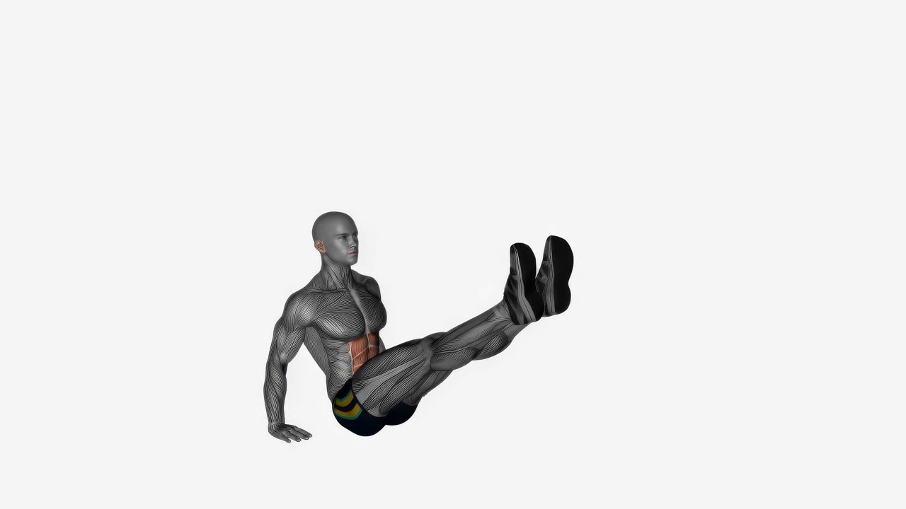 Sittande V-upp - slutposition