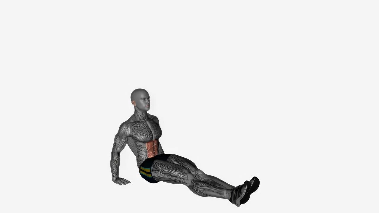Sittande V-upp - startposition
