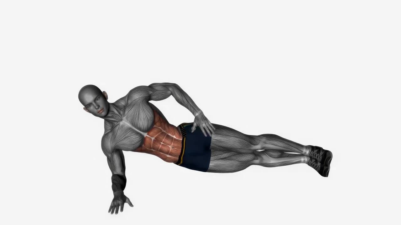 Sidoplanka med höftlyft - startposition