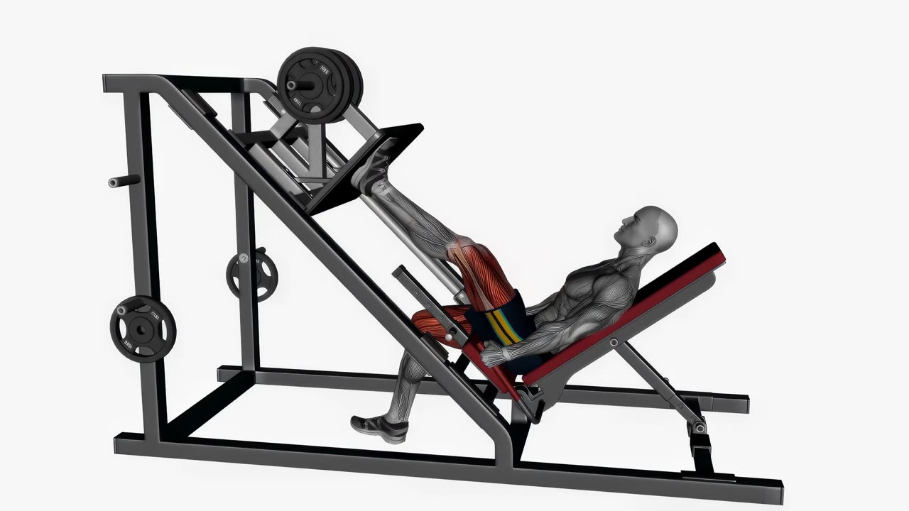 Enbens benpress 45 grader - slutposition