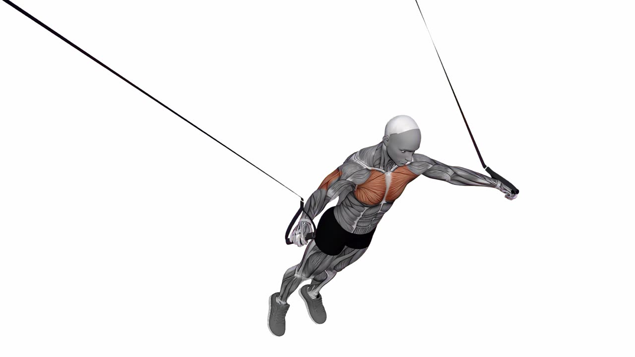 TRX-flyes för bröstet - slutposition