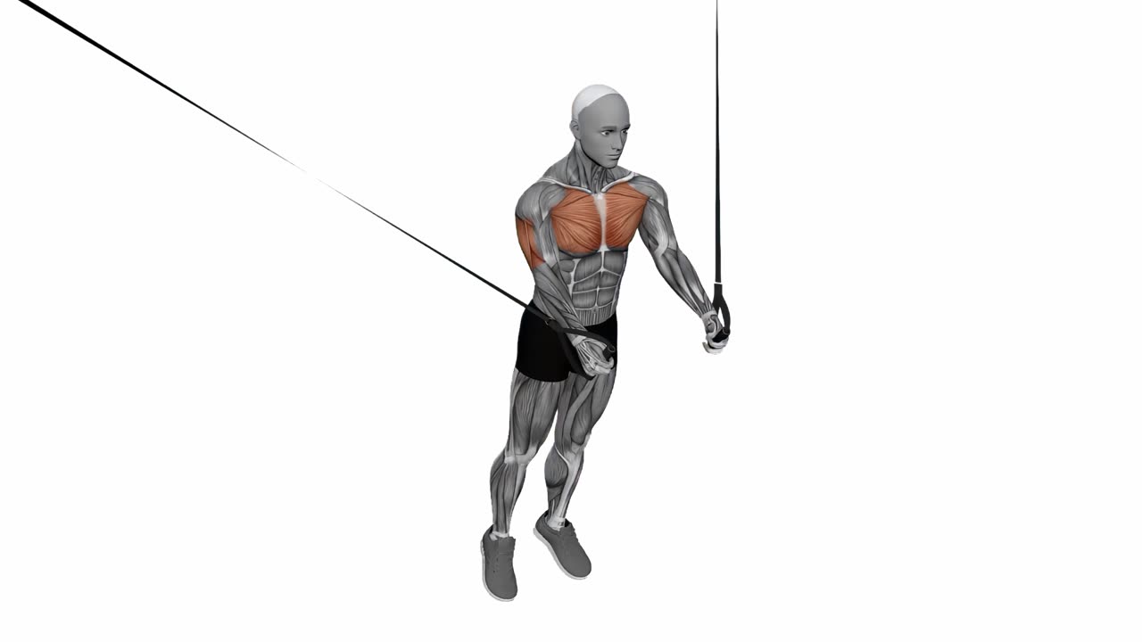 TRX-flyes för bröstet - startposition