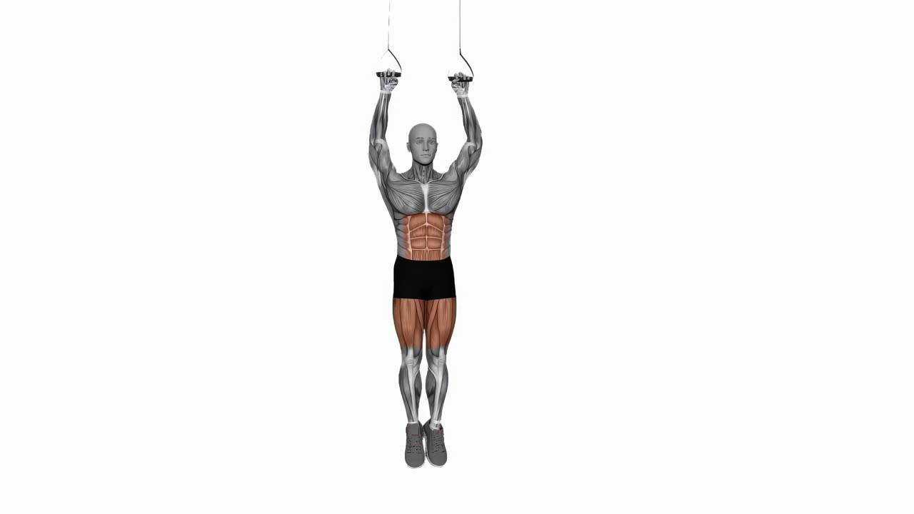 Hängande höftlyft i TRX med grepp - startposition