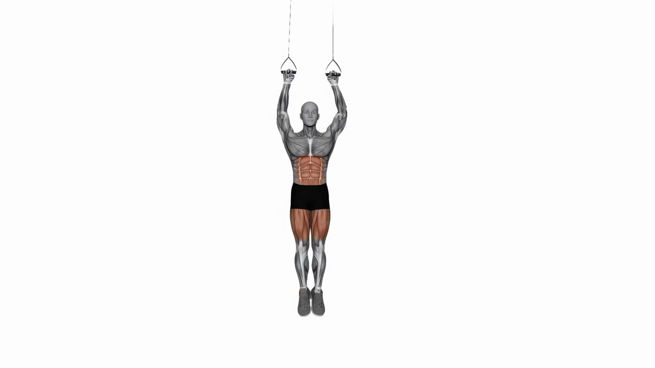 Hängande raka benlyft med TRX - startposition