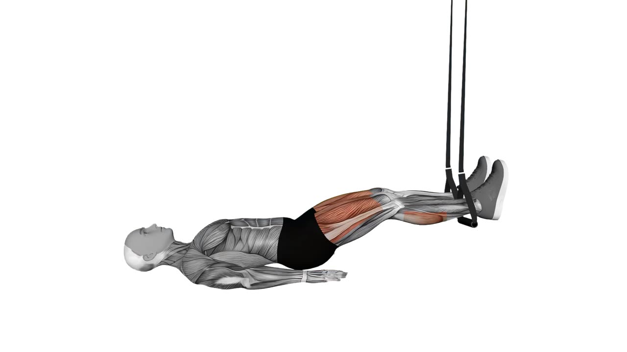 Lårcurl med TRX - startposition