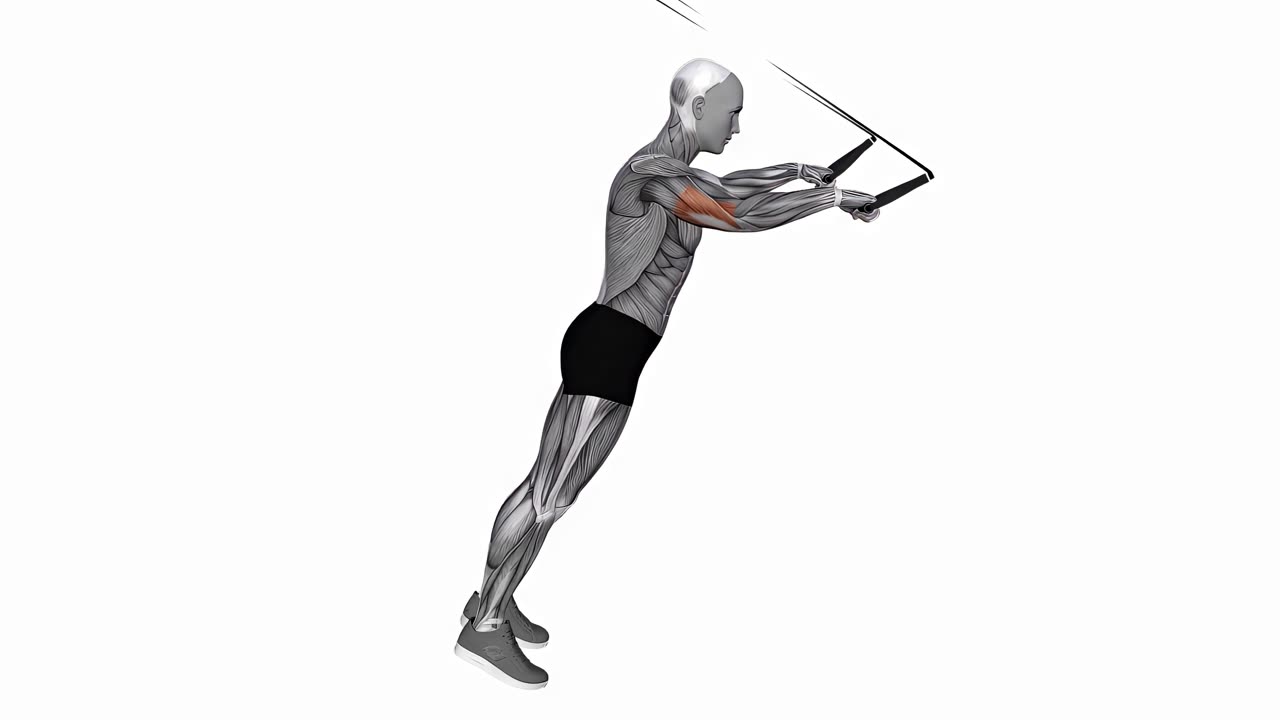 Tricepspress med TRX - slutposition