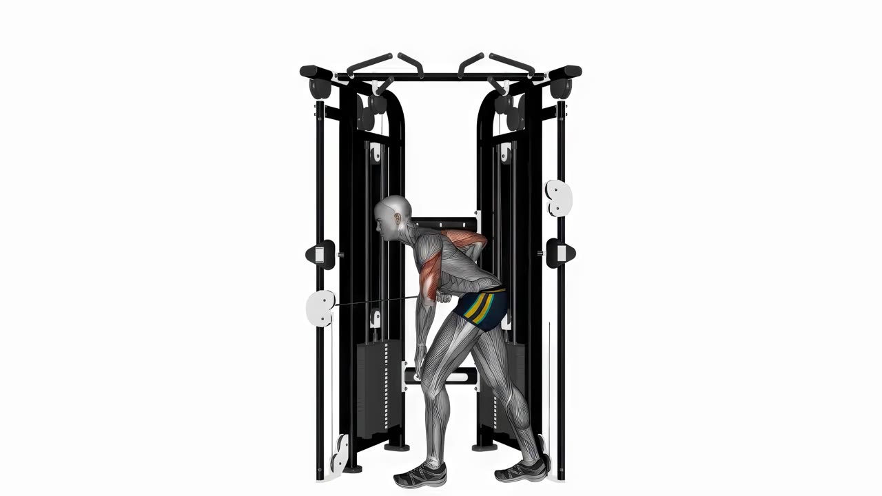 Kabel kickback vid crossover-maskin - startposition