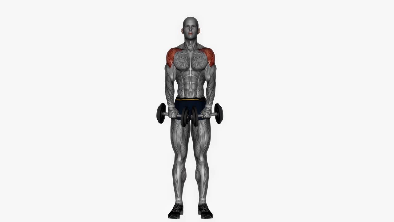 Aprodd med hantel - startposition