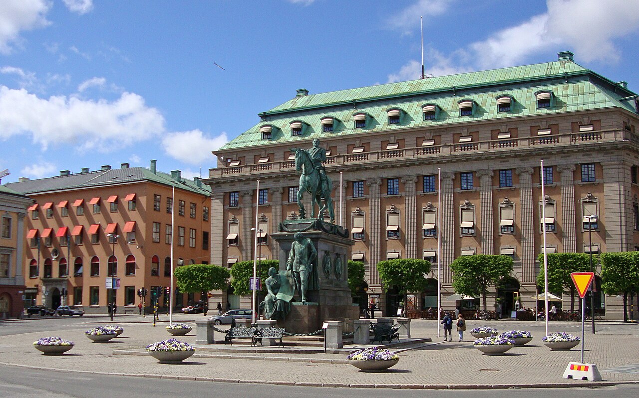 Ryttarstatyn av Gustav II Adolf på Gustav Adolfs torg i Stockholm