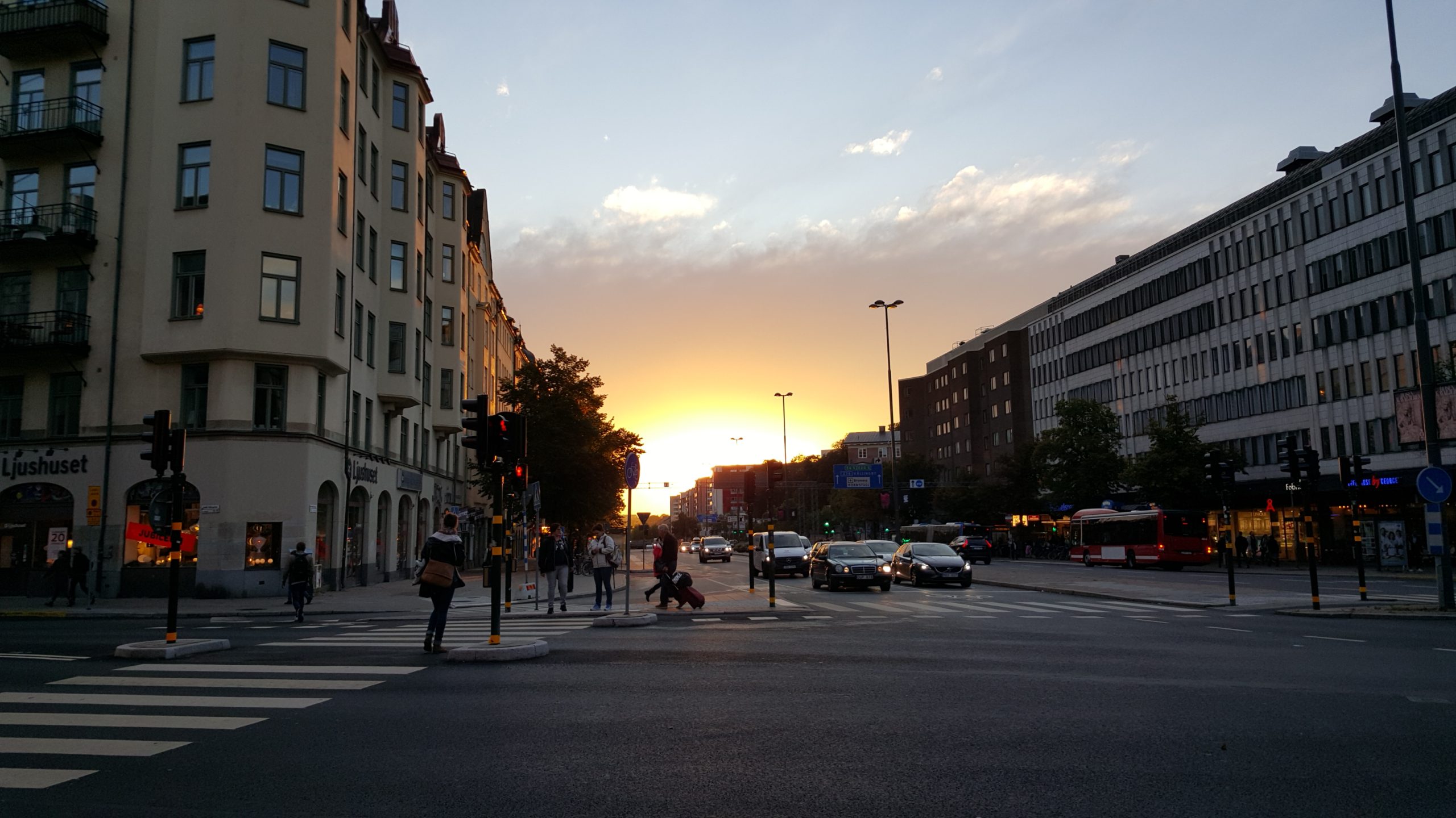 Fridhemsplan i solnedgång, Kungsholmen