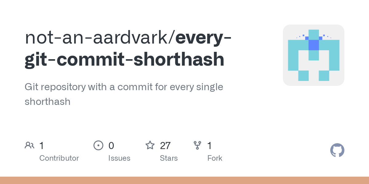 a-git-repository-with-2^28-commits—one-for-every-7-character-shorthash