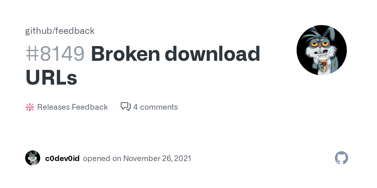 github-broken-download-urls