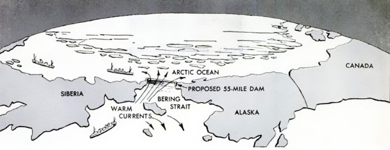 1958-proposal-to-dam-the-bering-strait,-nuclear-powered-propellers-to-melt-pole