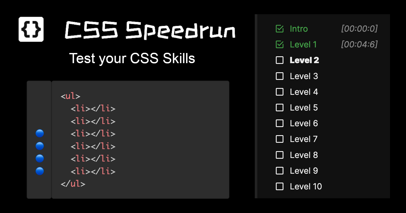 show-hn:-css-speedrun-–-a-small-game-to-test-and-improve-your-css-knowledge