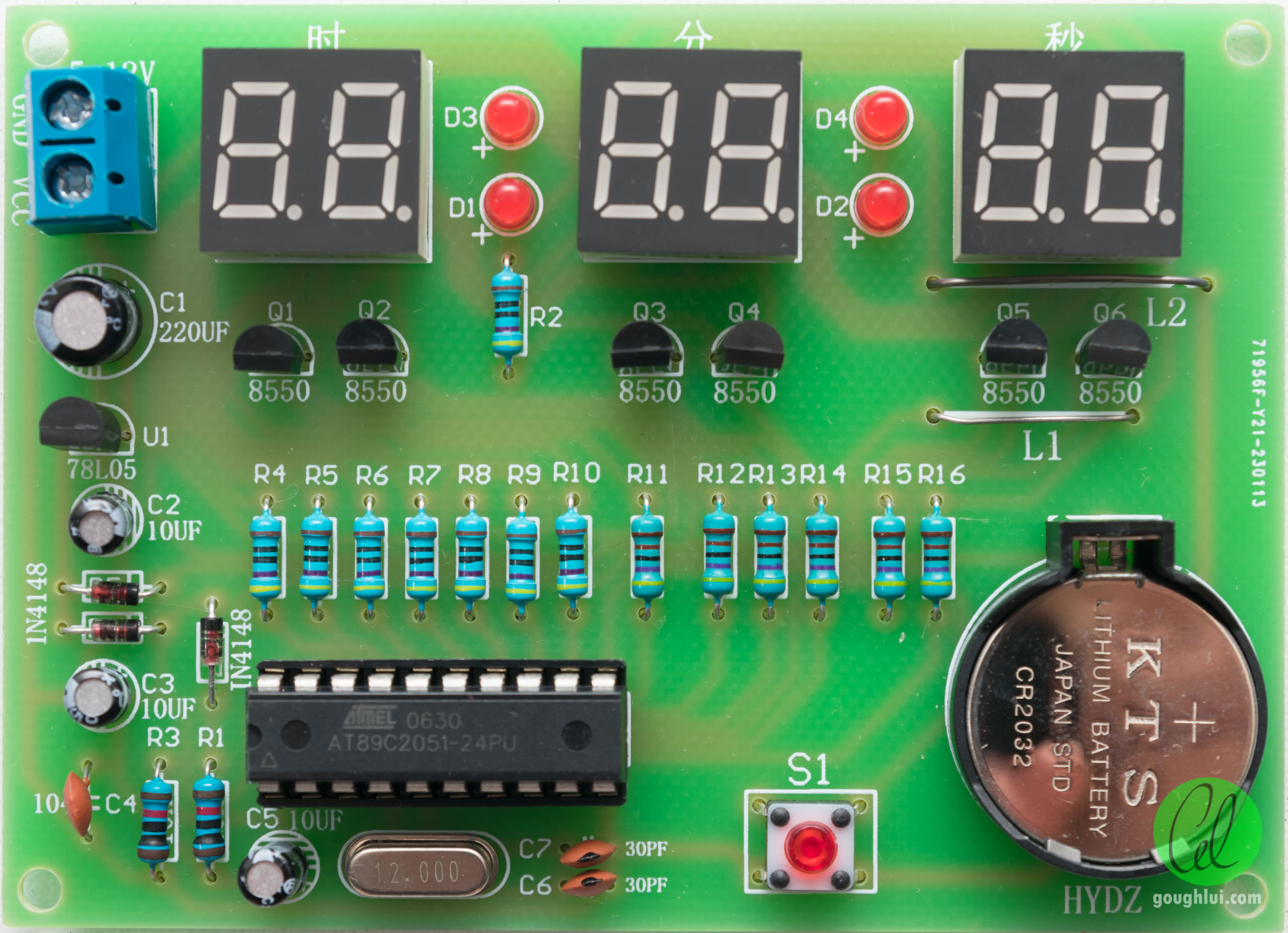 project:-police-flasher-and-7-segment-led-clock-through-hole-soldering-kits
