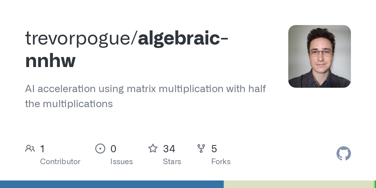 show-hn:-matrix-multiplication-with-half-the-multiplications