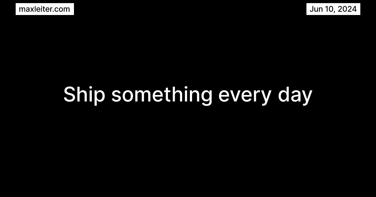 ship-something-every-day