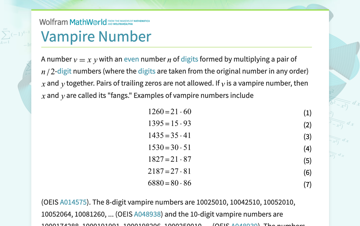 vampire-number