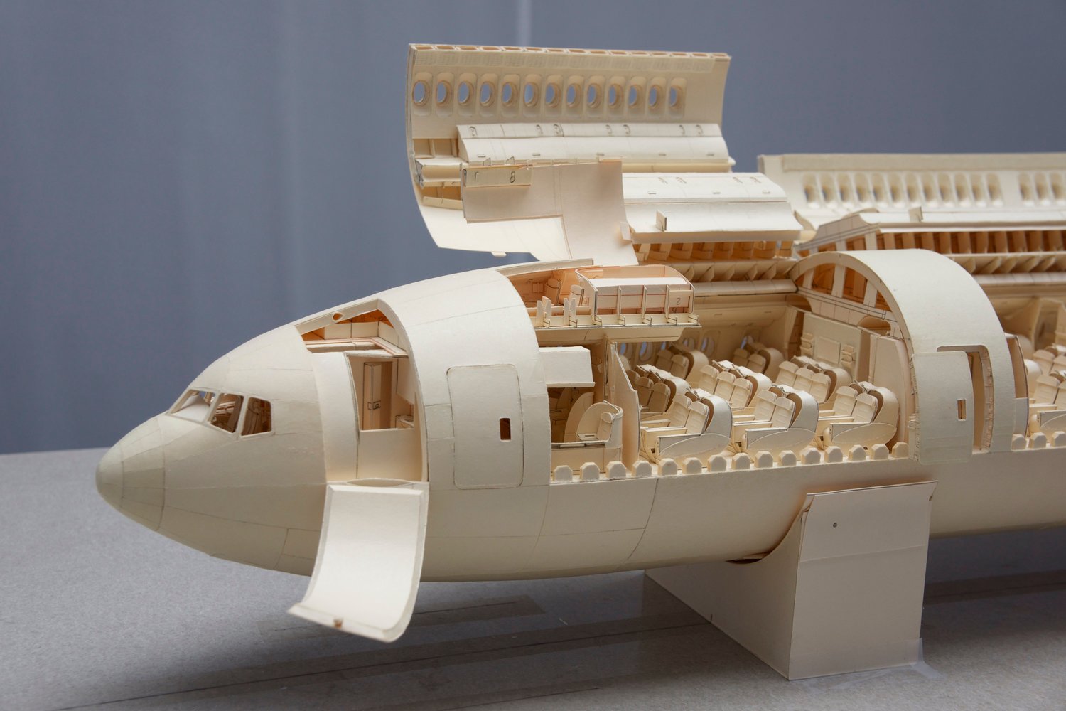 scale-model-of-boeing-777-300er,-made-from-manila-folders