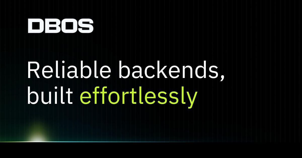 show-hn:-dbos-typescript-–-lightweight-durable-execution-built-on-postgres
