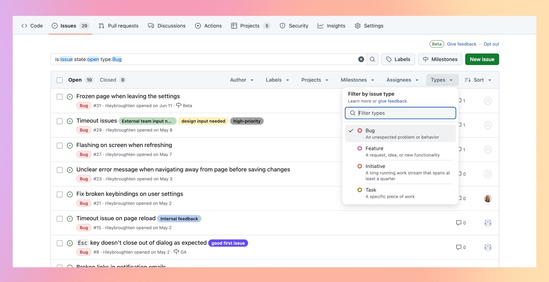 github-introduces-sub-issues,-issue-types-and-advanced-search