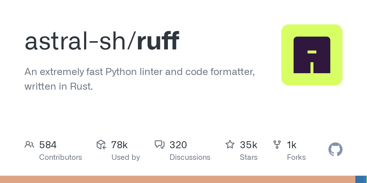 ruff:-python-linter-and-code-formatter-written-in-rust