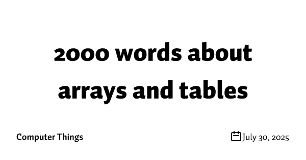 words-about-arrays-and-tables