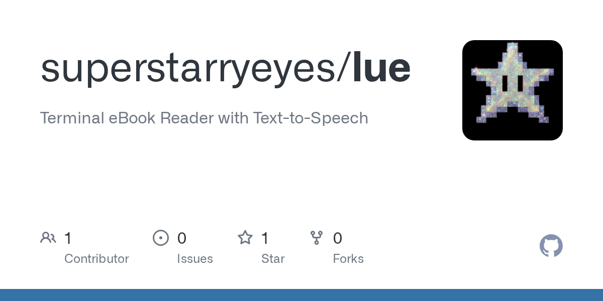 show-hn:-lue-–-terminal-ebook-reader-with-text-to-speech