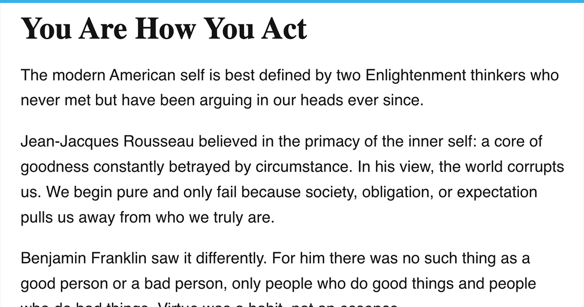 you-are-how-you-act