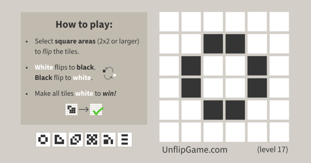 show-hn:-unflip-–-a-puzzle-game-about-xor-patterns-of-squares
