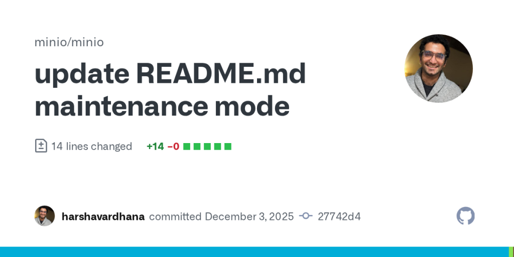 minio-is-now-in-maintenance-mode