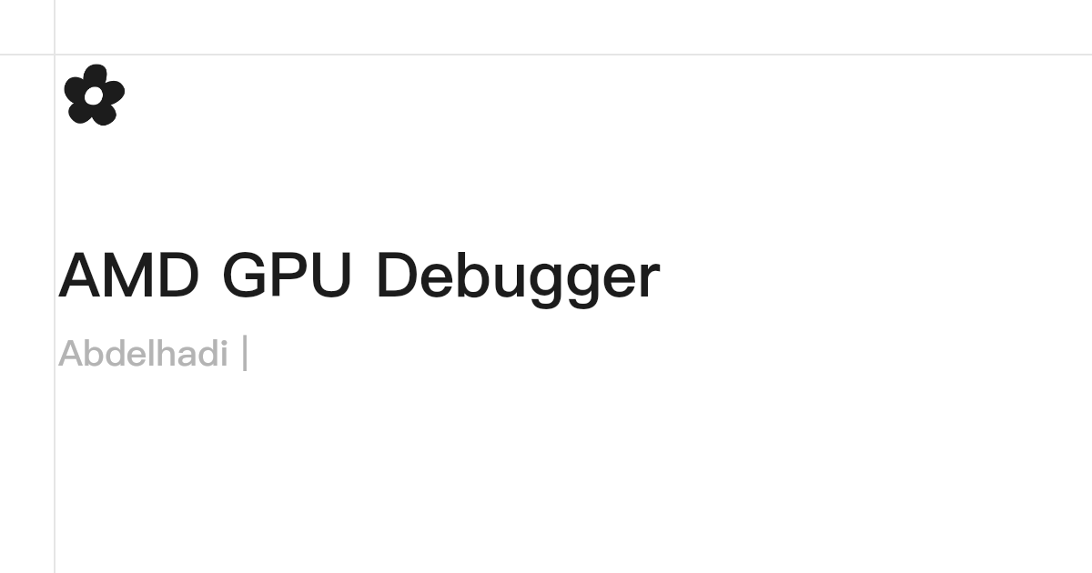 amd-gpu-debugger